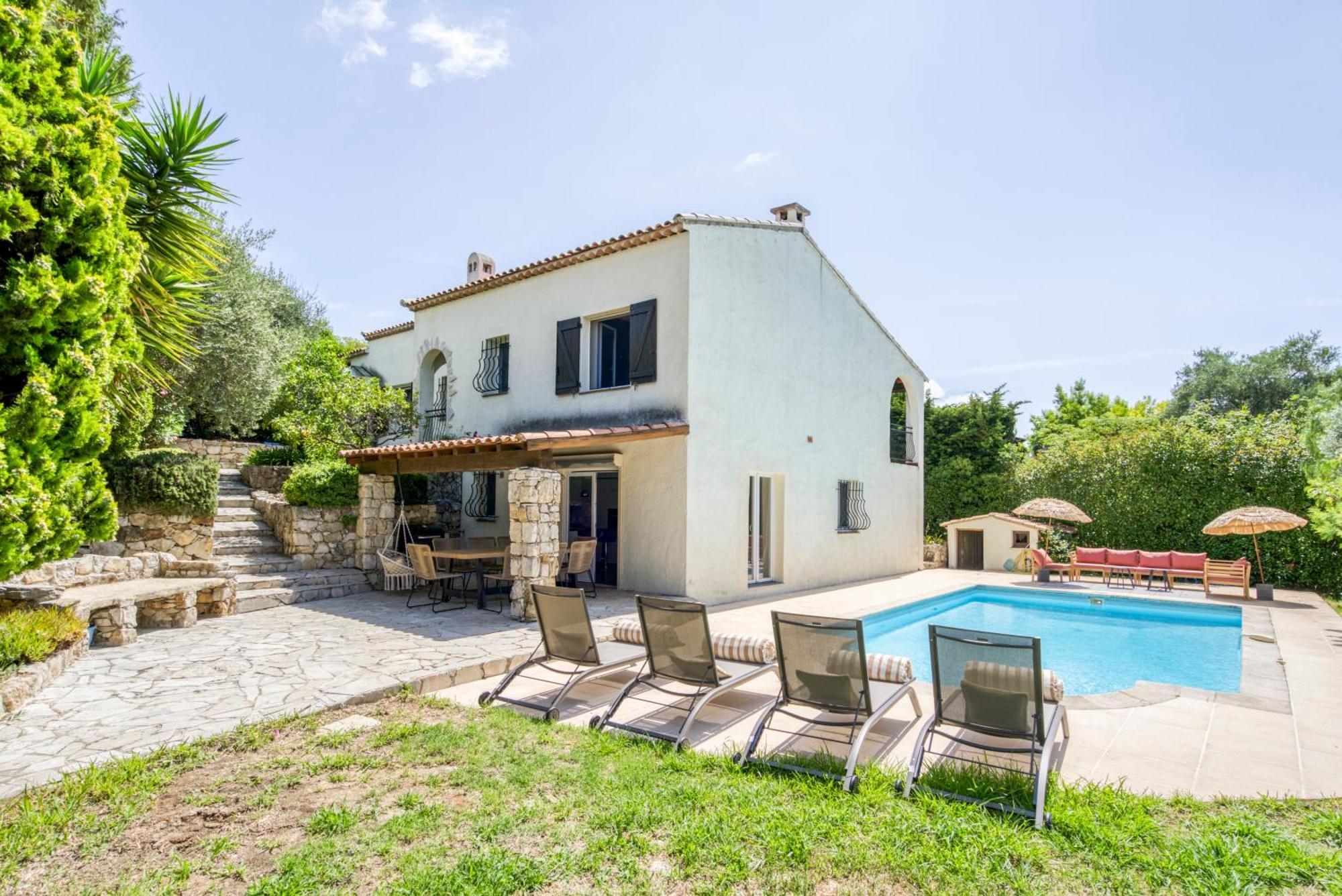 Belle Villa De Charme Avec Piscine Антиб Екстериор снимка